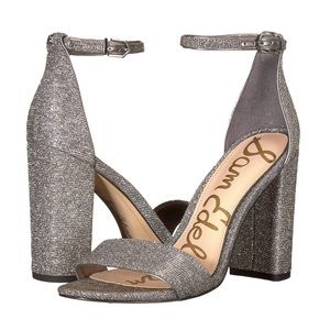 Sam Edelman Yaro Metallic Block Heel Size 8 Wide